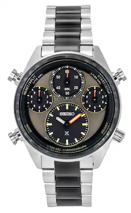 Seiko - Prospex Speedtimer Limited Edition Chronograph Stainless Steel Dial Solar SFJ005P1 100M Men's Watch - Brown