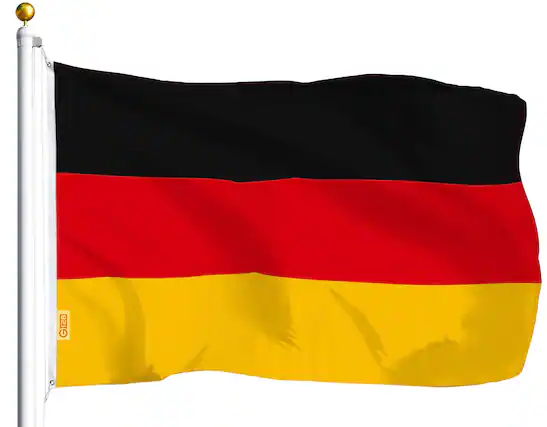 Front. G128 - Germany Flag Printed Polyester 3 x 5 ft - Assorted Colors.
