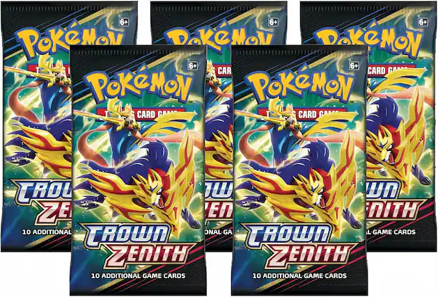 pokemon cards booster box crown zenith Pokemon Trading Card Games SAS12.5 Crown Zenith Bundle 6 Booster Packs