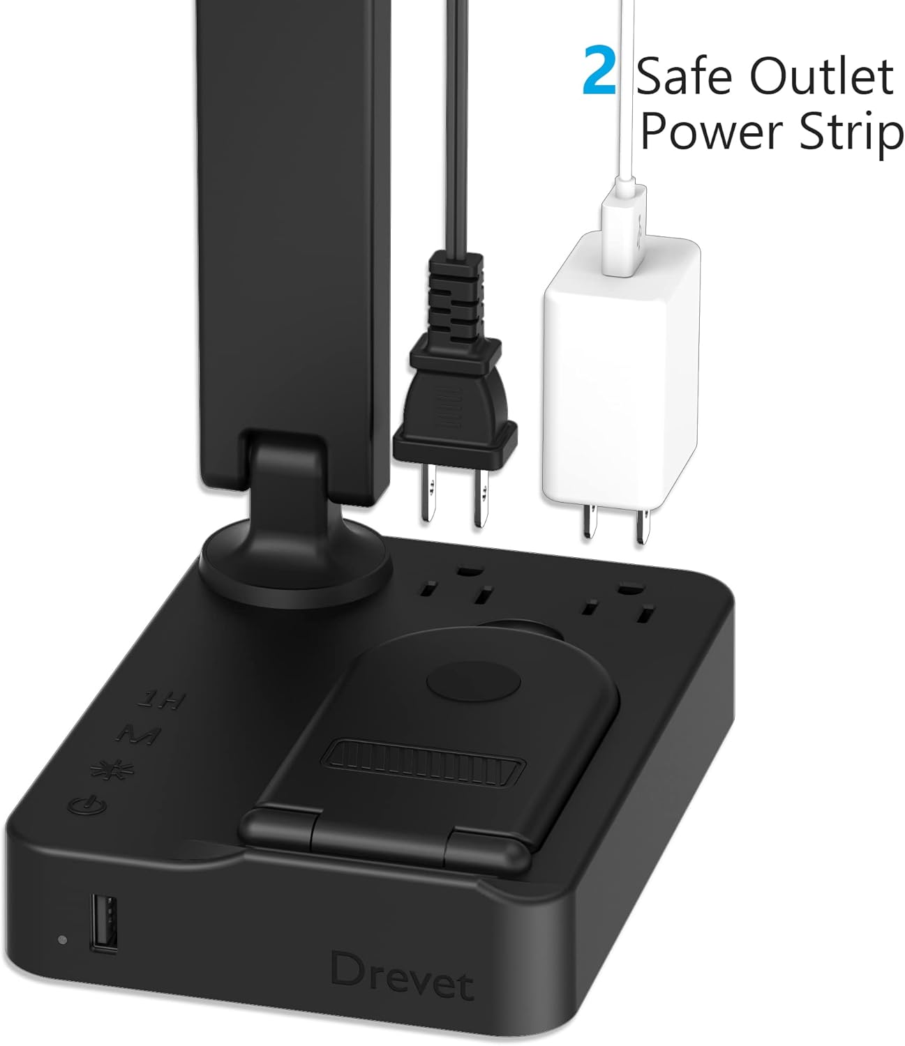 2 Safe Outlet Power Strip  
Drevet