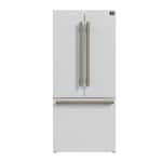 Forno Appliances - 34 in. Wide Gallipoli 17.5 Cu. Ft. Freestanding French Door Refrigerator - White