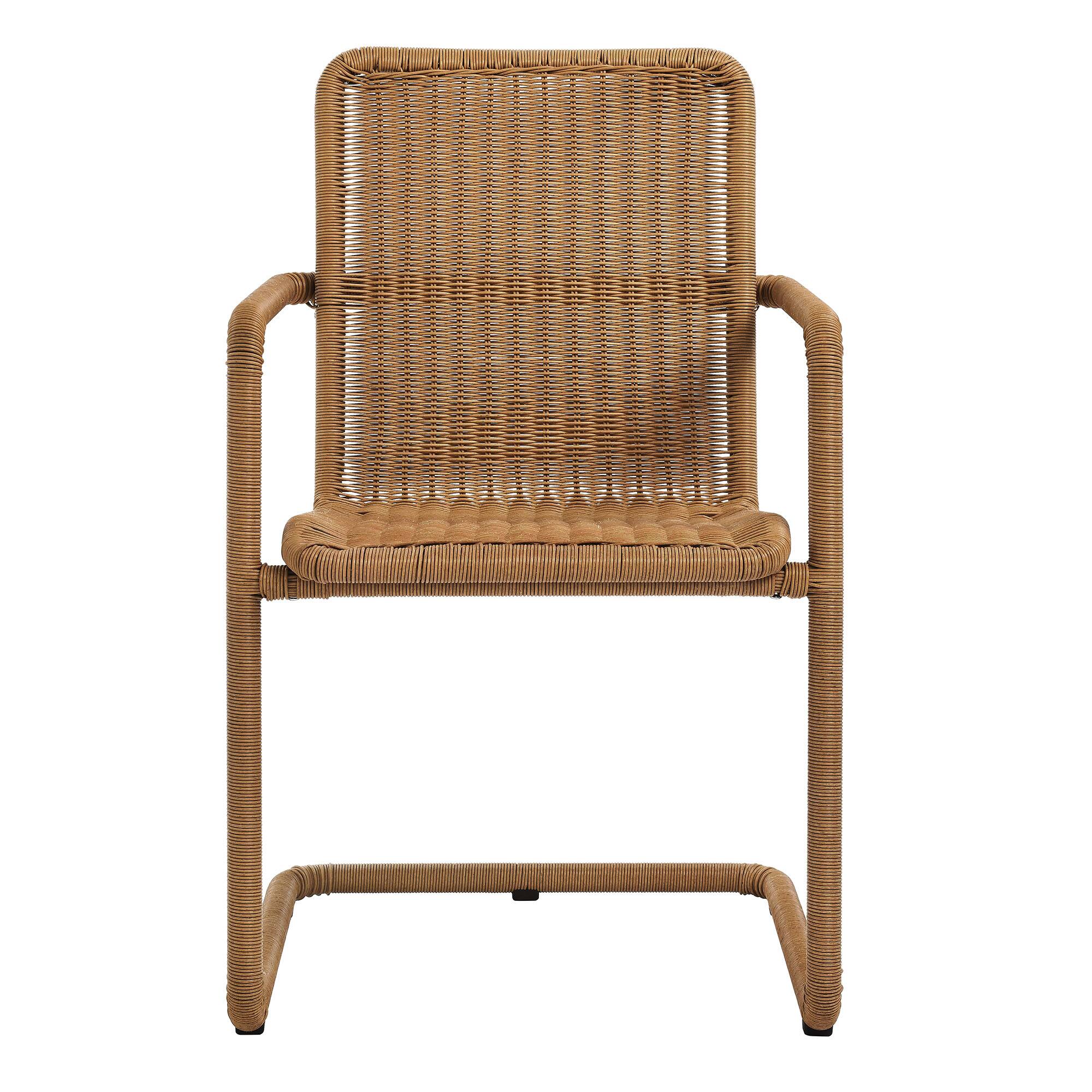 Alt View 5. Modway - Abacus Outdoor Patio Wicker Dining Chairs Set of 2 by Modway - Natural.