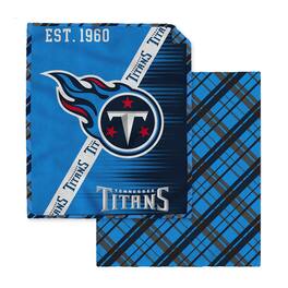 Pegasus - Tennessee Titans 60" x 80" Digital Dash Two-Sided Checkered Ultra Cozy Sherpa Blanket - Multicolor