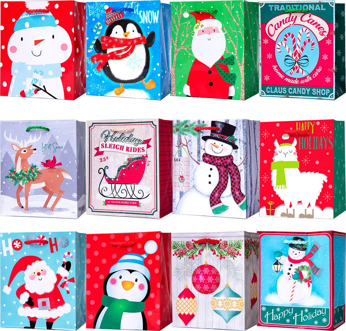 1. Let it Snow
2. Traditional Candy Canes - Home made with care - Claus Candy Shop
3. Holiday Sleigh Rides - 25¢ - At Winterberry Farm
4. Happy Holidays - At Winterberry Farm
5. Let it Snow
6. Happy Holiday