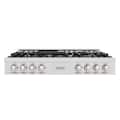 ZLINE - 48 in. Wide 7 Burner Classic Gas Rangetop withPorcelain Cooktop in Satin Stainless Steel (RTS-48) - Satin Stainless Steel