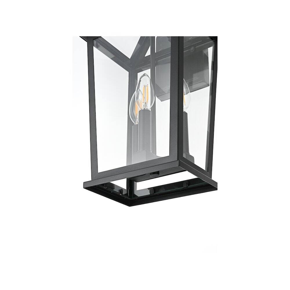 Alt View 1. Elegant Lighting - Berks 7 inch Outdoor Pendant in Black - Black.
