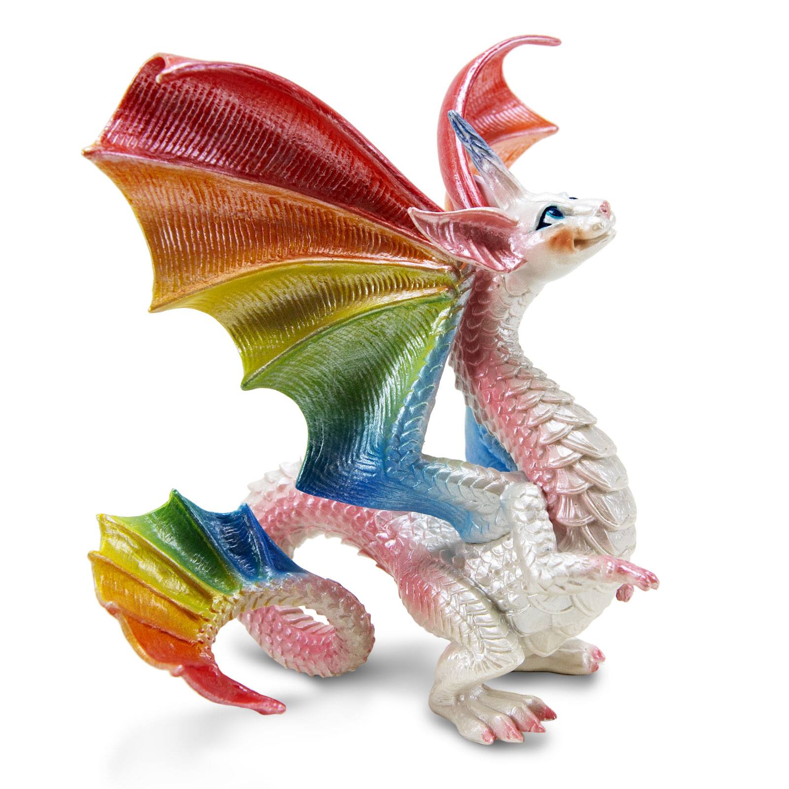 Angle. Safari Ltd. - Fairy Rainbow Dragon Toy Figurine.