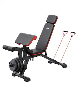 VEVOR - Weight Bench, 800lbs Adjustable Weight Bench Press for Full Body Workout, Exercise Sit up Bench - Black
