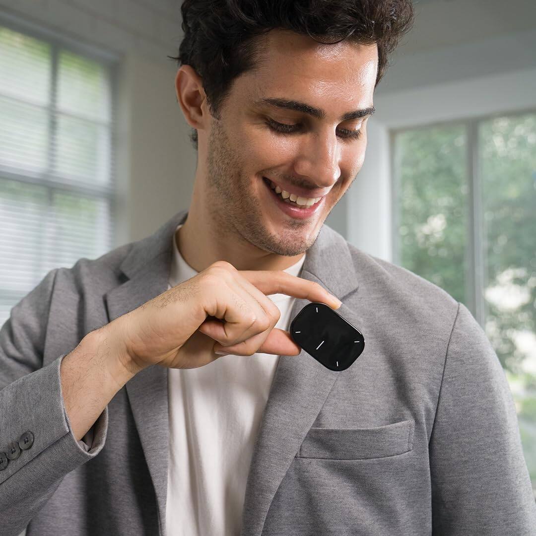 Alt View 5. Core Tech - Cheerdots2 Bluetooth Detachable Air Mouse & Presenter Remote with Touchpad, Voice Recording for Mac & Windows – Black - Black.