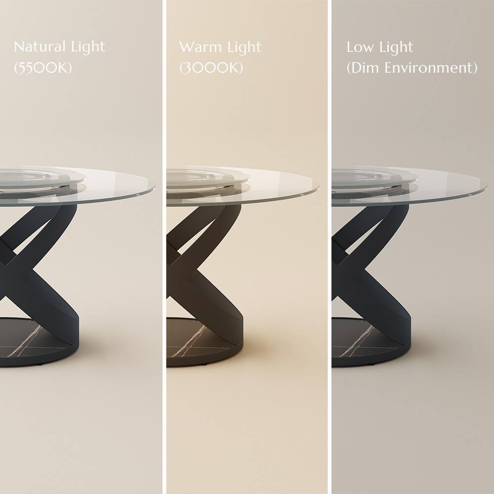 Natural Light (5500K)  
Warm Light (3000K)  
Low Light (Dim Environment)