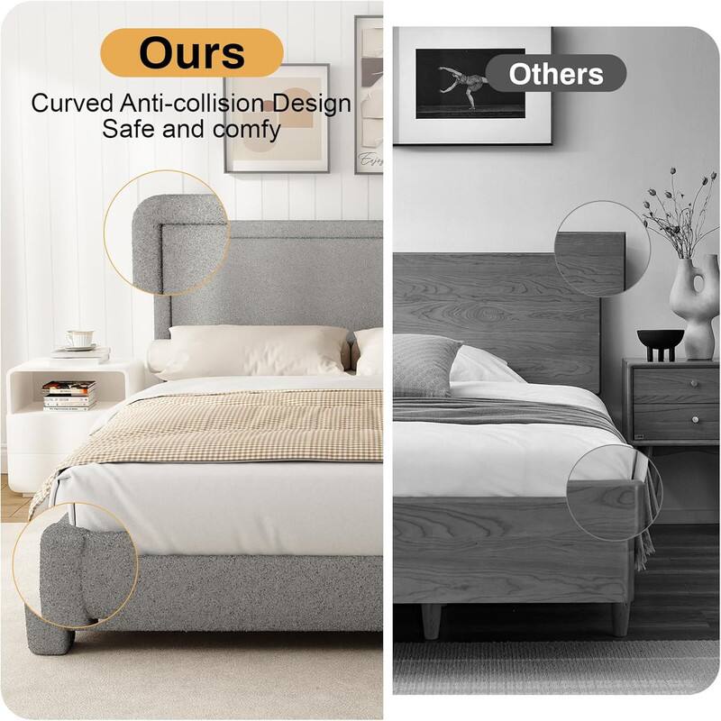 Ours  
Curved Anti-collision Design  
Safe and comfy  

Others