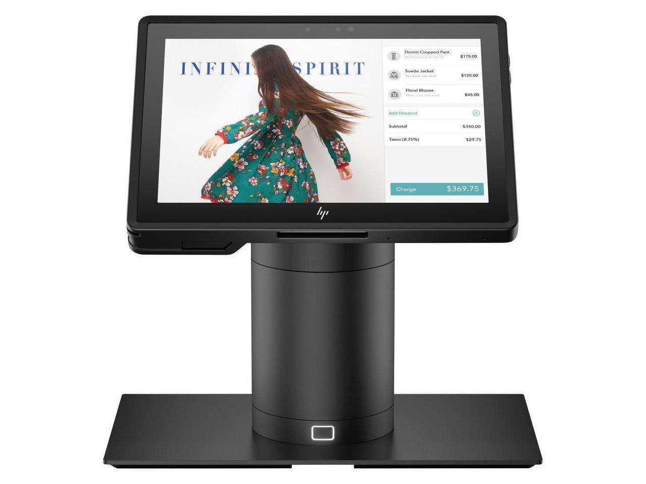 INFINI SPIRIT 16 Recom Cropped Pana Suede Jacket $175.00 $120.00 aT6 Floral Blouse -u - $45.00 Ac Discount Subtotal $340.00 Taxes (8.75%) $20.75 Charge $369.75