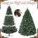 Back. GARVEE - 6ft Artificial Christmas Tree, Premium Spruce Hinged Material, Metal Base for Home & Office Holiday Decor - 6ft.