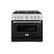 Front. ZLINE - ZLINE 36 in. Classic Dual Fuel Satin Steel Range w/ 6 Burner Cooktop & Black Matte Door (CDRS-BLM-36) - Stainless Steel.