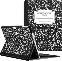 Fintie - Portfolio Case for 13 Inch Microsoft Surface Pro 12th (2026)/11th/10/9, Multiple Angle Viewing Hard Shell Slim Cover - Composition Book