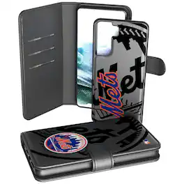 Keyscaper - MLB - New York Mets - Samsung Galaxy Mono Tilt Wallet Case - S20 Plus - Multicolor