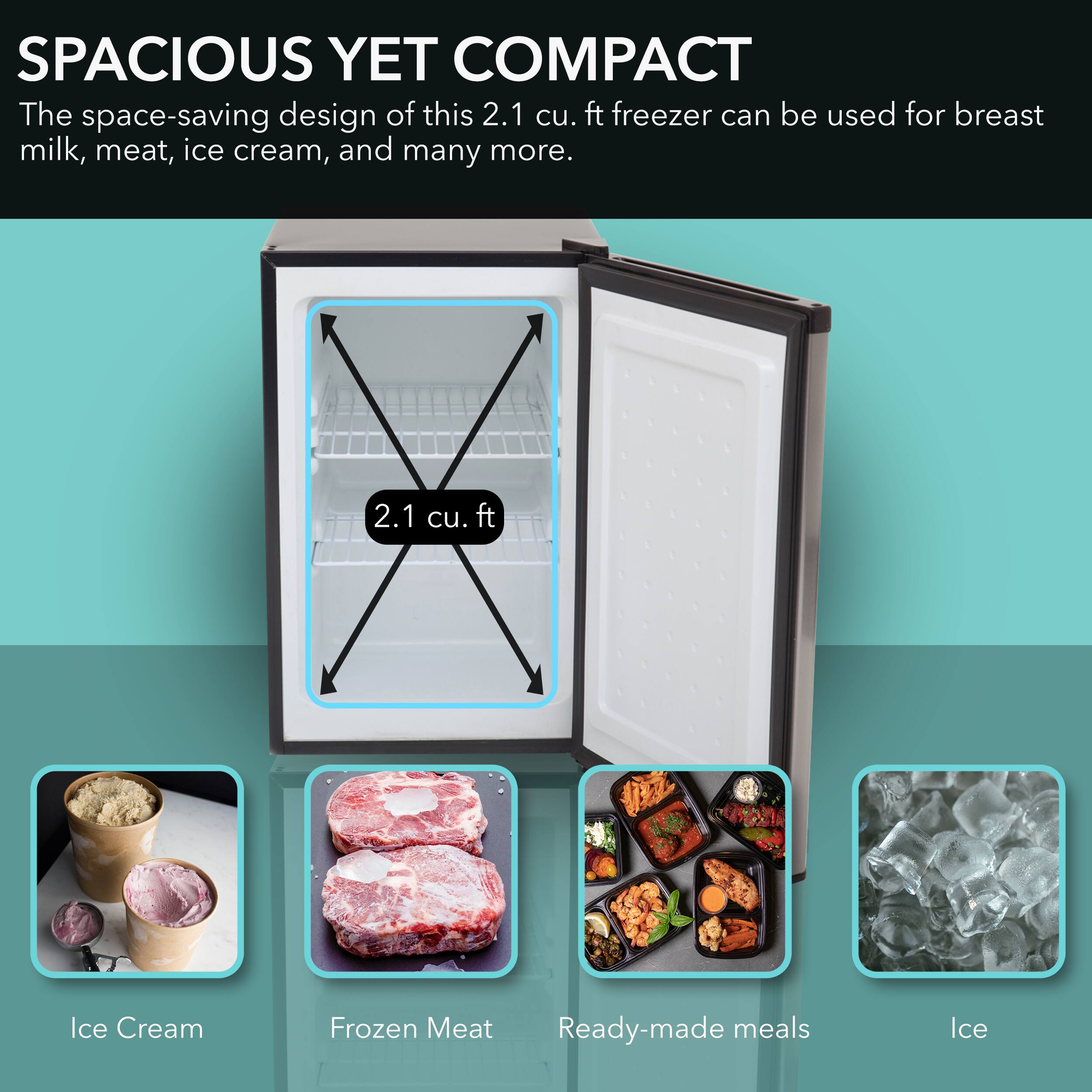 Alt View 1. Whynter - Whynter Energy Star 2.1 cu. ft. Stainless Steel Upright Freezer with Lock - Silver.