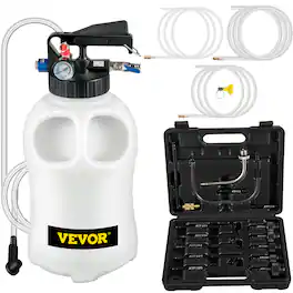 VEVOR - Transmission Fluid Pump 2 Way ATF Refill System Dispenser, Oil and Liquid Extractor 10 Liter Large Capacity, Automatic - Black;White