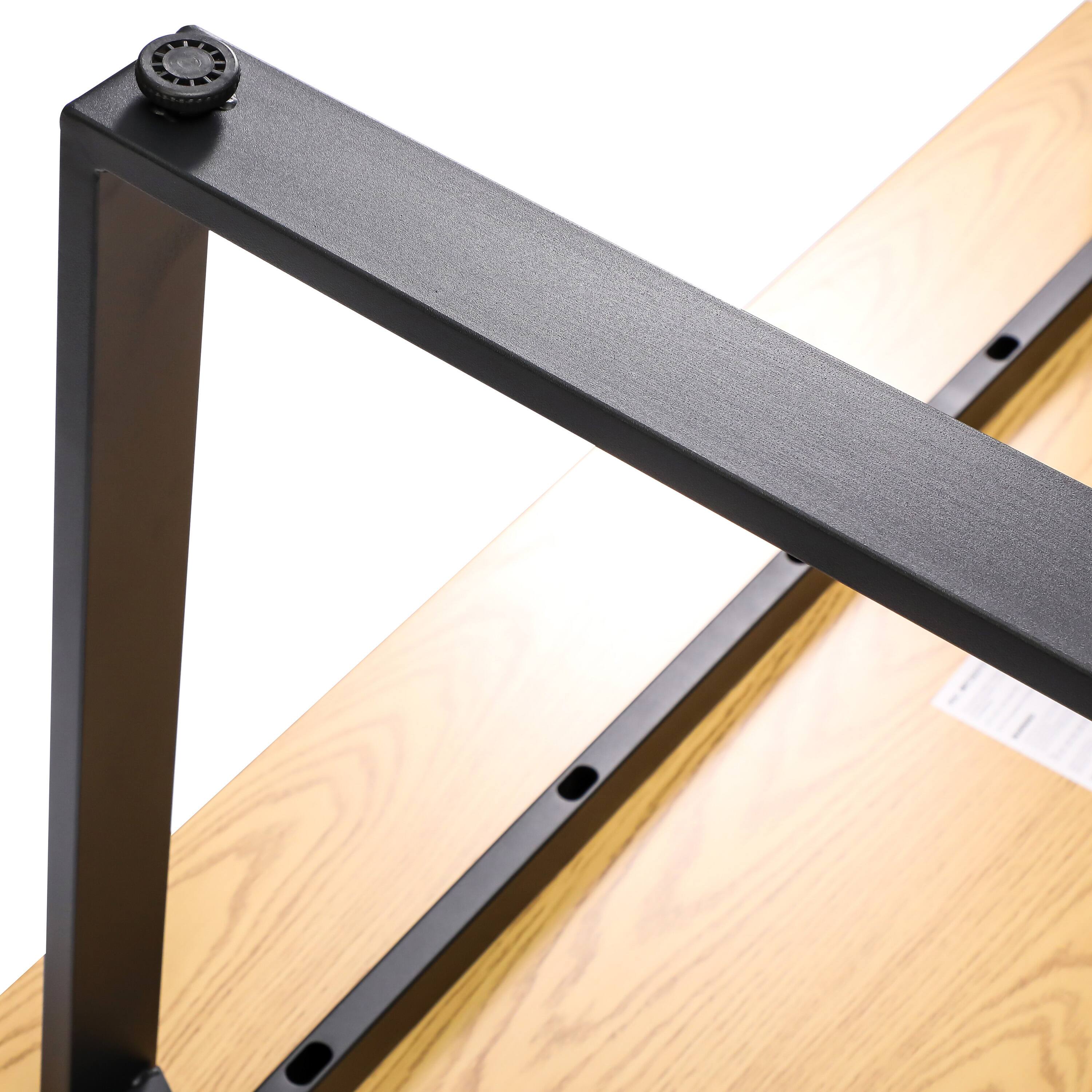 Alt View 8. Emma + Oliver - Remy 60x30 Dining or Gaming Table with Double Sided Laminate Table Top and Heavy Duty U-Frame Steel Base - Walnut.