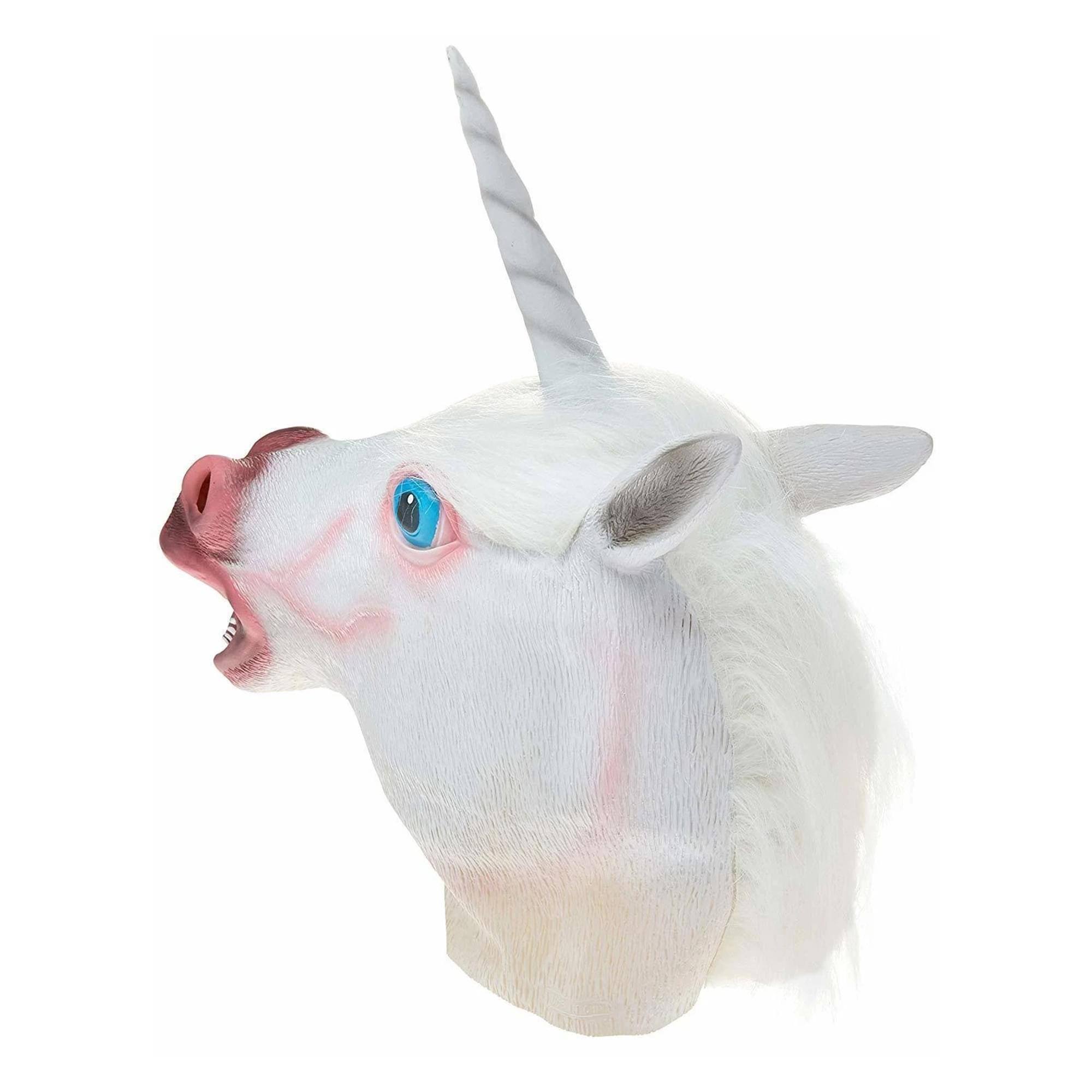 Alt View 1. Accoutrements - Magical Unicorn Costume Mask - White.
