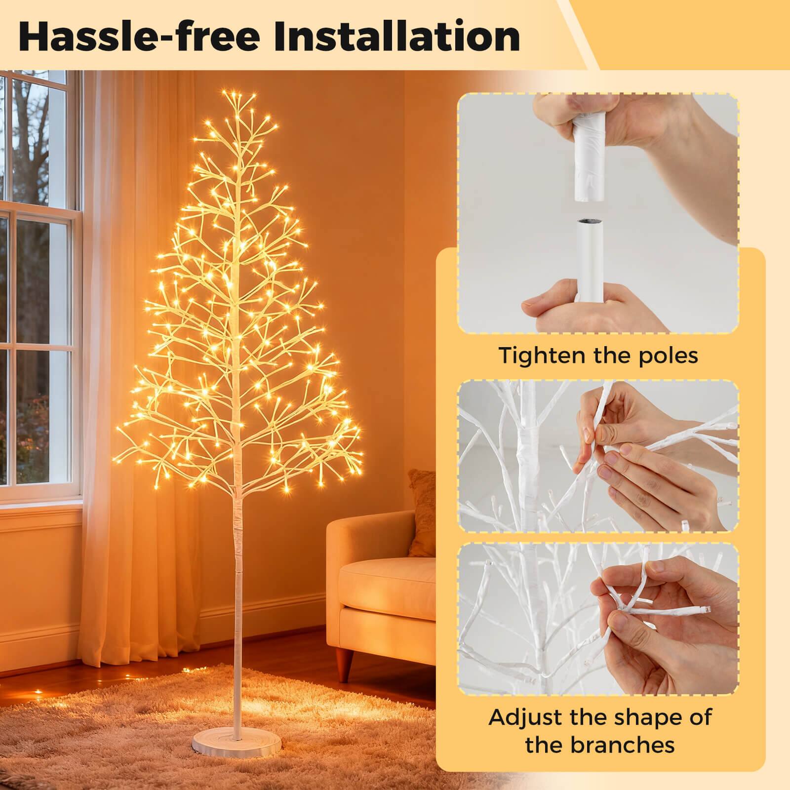 Hassle-free Installation

Tighten the poles

Adjust the shape of the branches