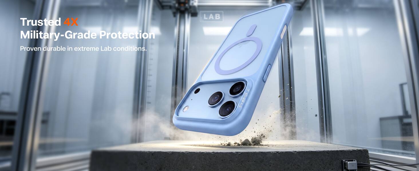Trusted 4X Military-Grade Protection  
Proven durable in extreme Lab conditions.