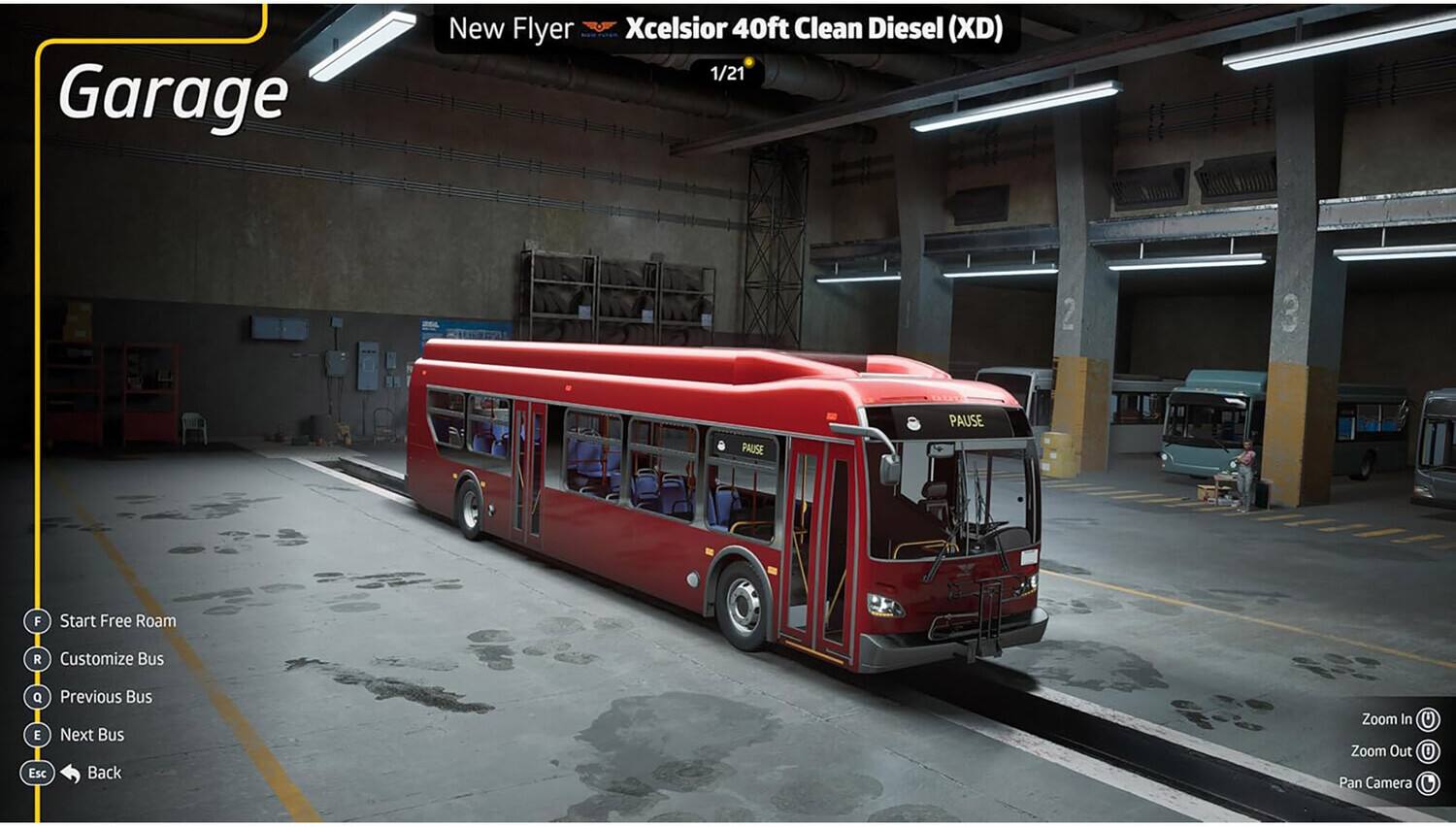 Garage New Flyer Xcelsior 40ft Clean Diesel (XD) 1/21

PAUSE PAUSE

F Start Free Roam
R Customize Bus
Q Previous Bus
E Next Bus
Esc Back

Zoom In U
Zoom Out U
Pan Camera