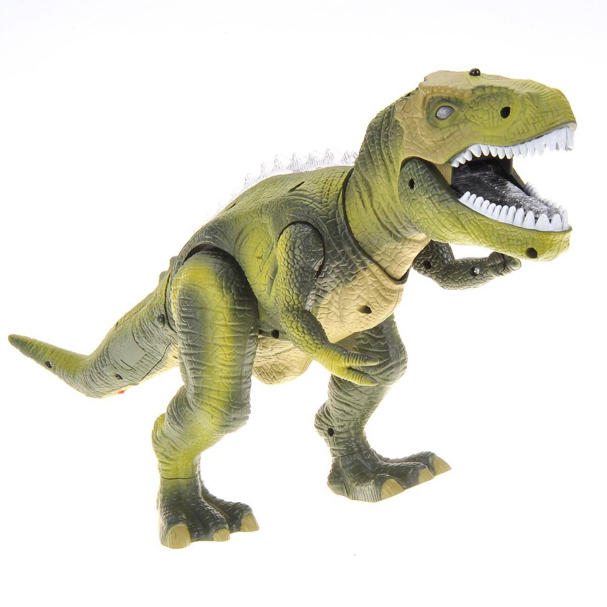 Angle. JuzToys - Remote Control Dinosaur Toy, Walking T-Rex with Light & Sound Effects, RC Dino Toy for Kids – Green - Green.
