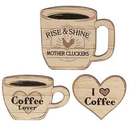 BreeBe - 3/Set Coffee Lover Magnets - Natural, Black