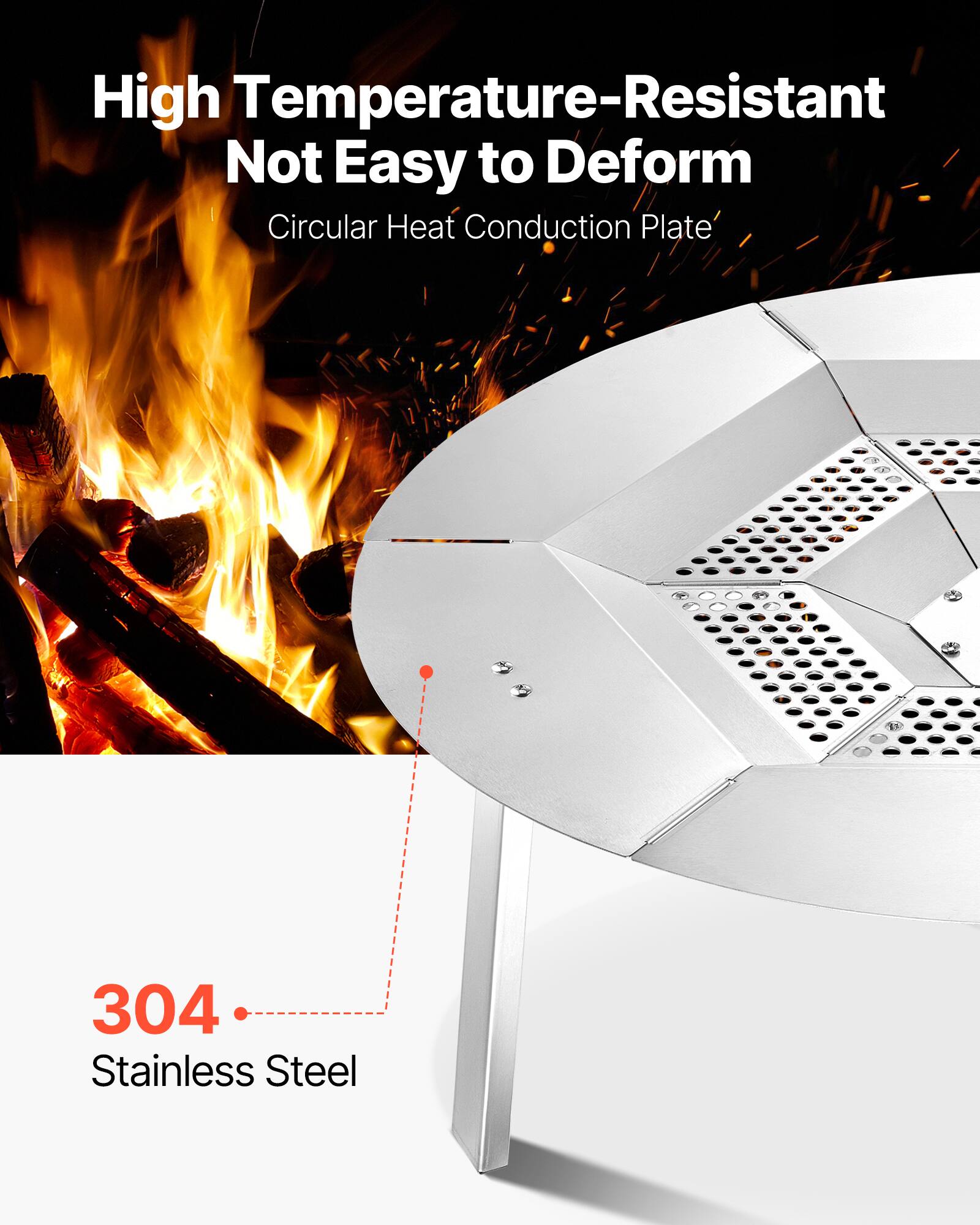 High Temperature-Resistant  
Not Easy to Deform  
Circular Heat Conduction Plate  
304 Stainless Steel