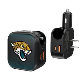 Keyscaper - Jacksonville Jaguars 2-in-1 USB A/C Charger - Black