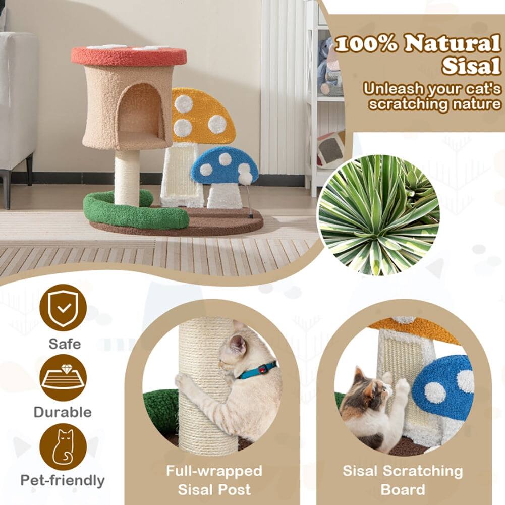 100% Natural Sisal  
Unleash your cat's scratching nature  

Safe  
Durable  
Pet-friendly  

Full-wrapped Sisal Post  
Sisal Scratching Board