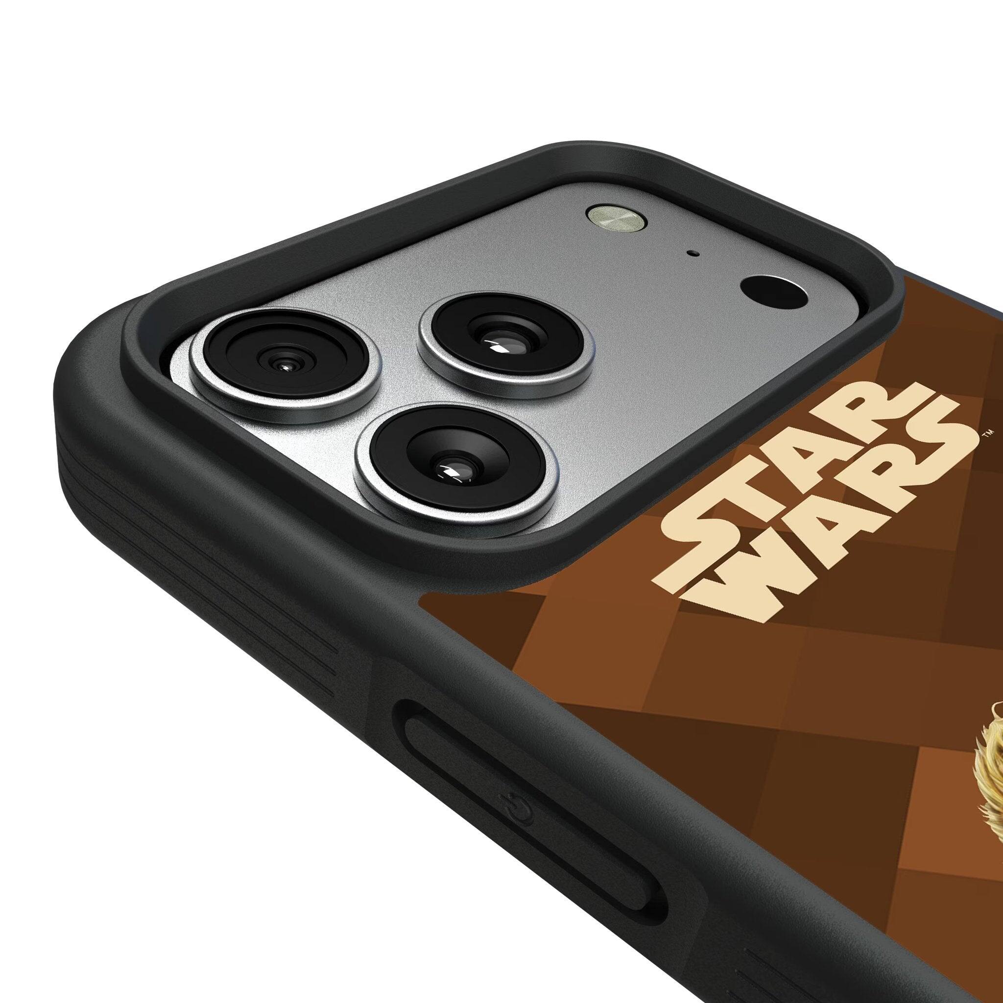 Left. Keyscaper - Star Wars: A New Hope Color Block Bump Phone Case - Apple iPhone 17 Pro - Chewbacca.