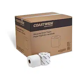 Coastwide Professional - Recycled Toilet Paper, 2-ply, 550 Sheets/Roll, 80 Rolls/Carton - White