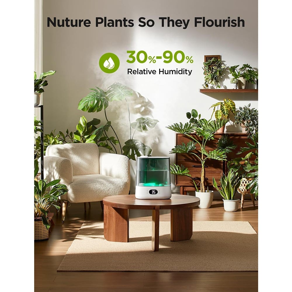 MOSZAR LLC - 6 L Smart Cool-Mist Humidifier – Top-Fill, 60 H Runtime, WiFi & Alexa Compatible