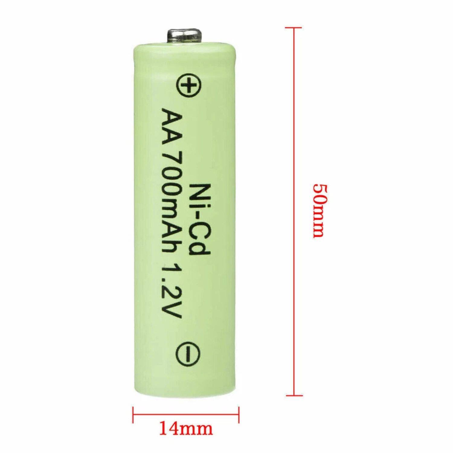 AA 700mAh Ni-Cd 1.2V  
50mm x 14mm