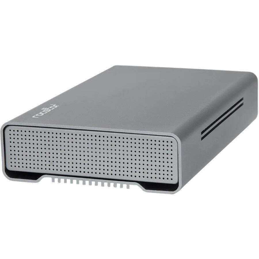 Alt View 1. Rocstor - Rocstor Rocpro D90 10 TB Desktop Rugged Hard Drive - 3.5" External - SATA (SATA/600) - Aluminum Gray - MAC Device.