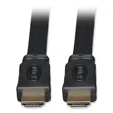 Front. Tripp Lite - P568-006-FL 6 ft. Ultra HD 4K Digital Video with Audio (M/M) High Speed HDMI Flat Cable - Black - Black.