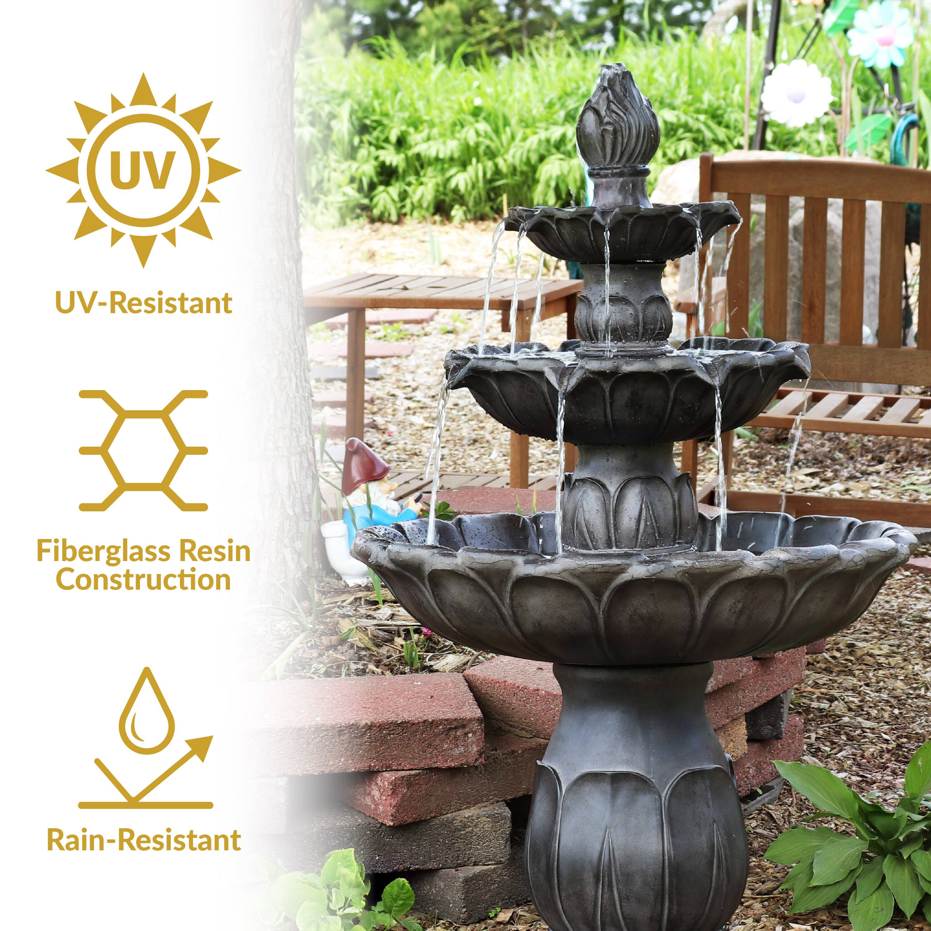 UV-Resistant  
Fiberglass Resin Construction  
Rain-Resistant