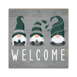 Fan Creations - Michigan State Spartans 10'' x 10'' Welcome Gnomes Sign - Multicolor
