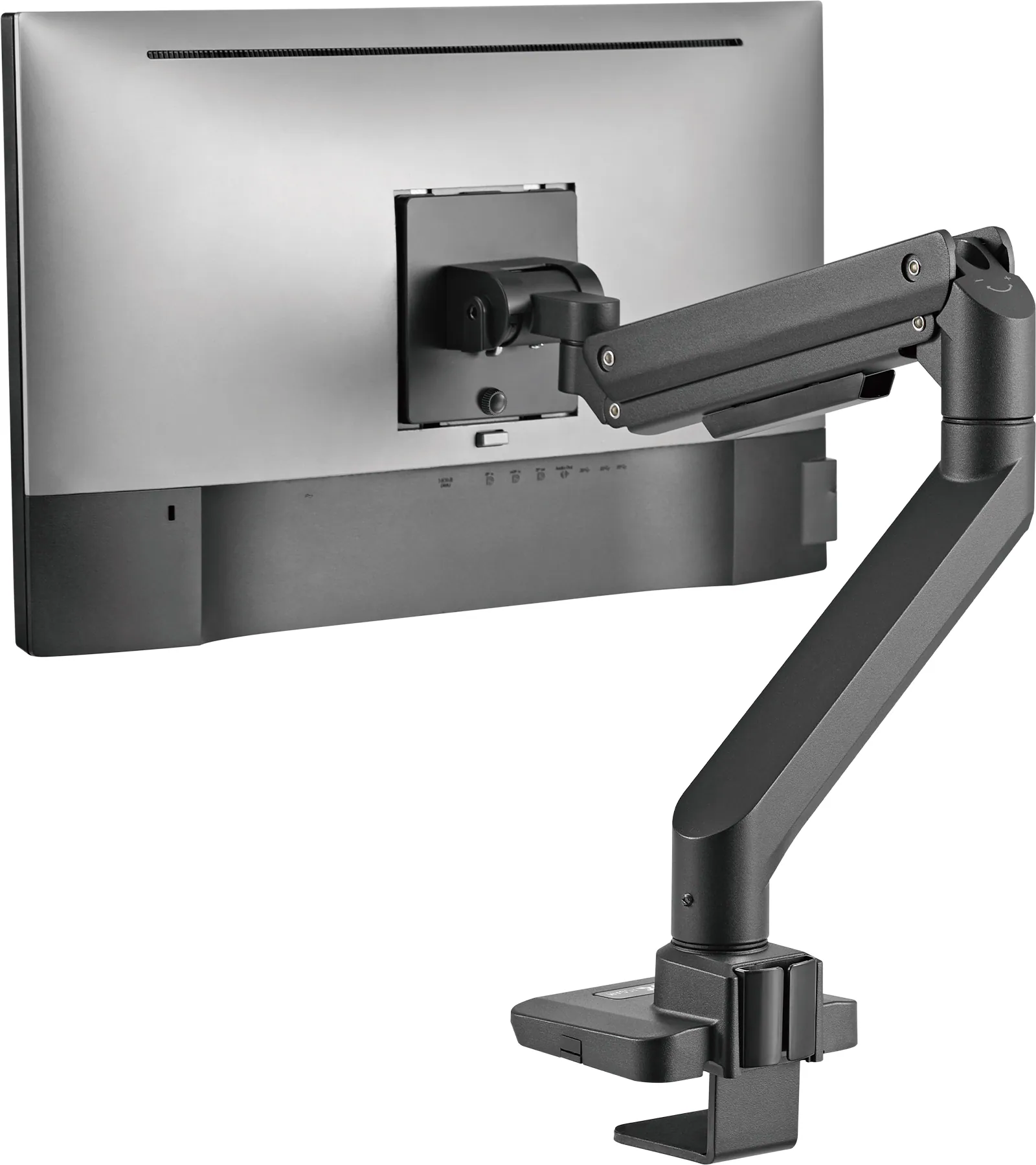 ACGAM - Single Monitor Gas Spring Desk Mount, Fully Adjustable Heavy Duty Monitor Arm for Ultrawide Screen 17 to 49 Inch, 44 lbs - Fine Texture Black