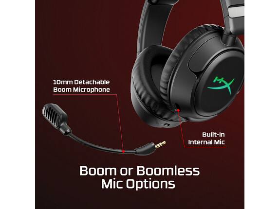 10mm Detachable Boom Microphone  
Built-in Internal Mic  
Boom or Boomless Mic Options