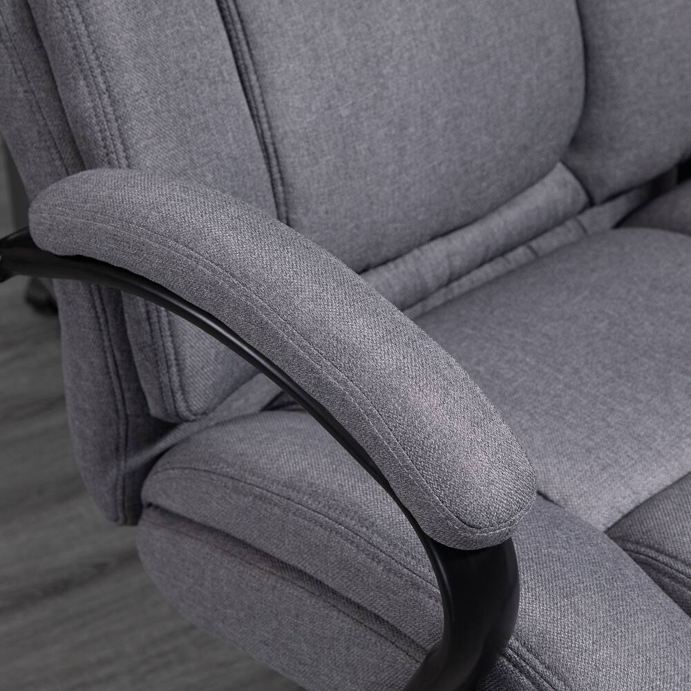 Alt View 10. Loheer - Loheer Big and Tall Office Chair 485 lbs Capacity Wide Seat Executive Desk Chair Light Gray - Light Gray.