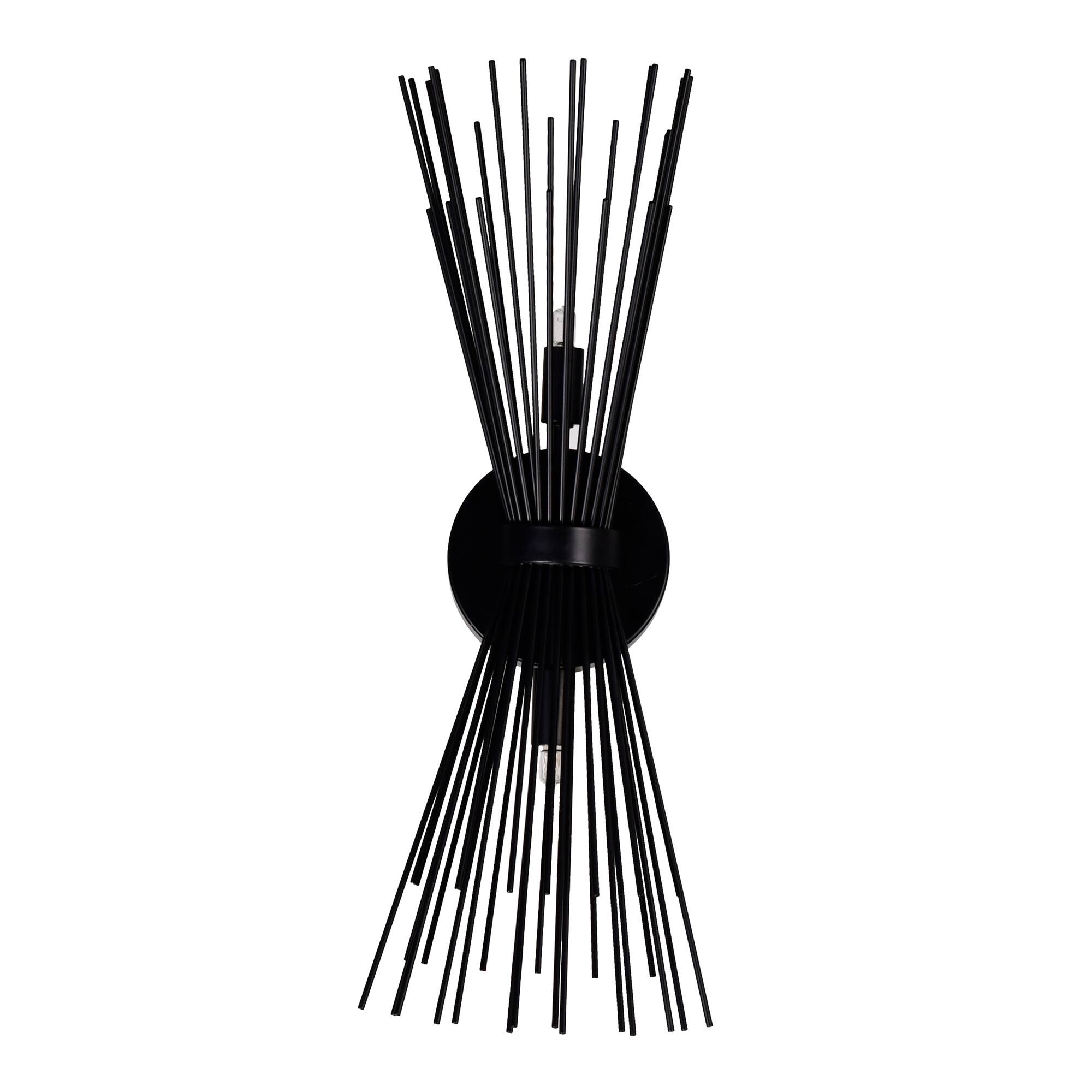 Alt View 2. CWI Lighting - Savannah 2 Light Wall Sconce With Black Finish - Black.