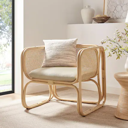 Front. Modway - Ellis Natural Rattan Accent Armchair by Modway - Natural.