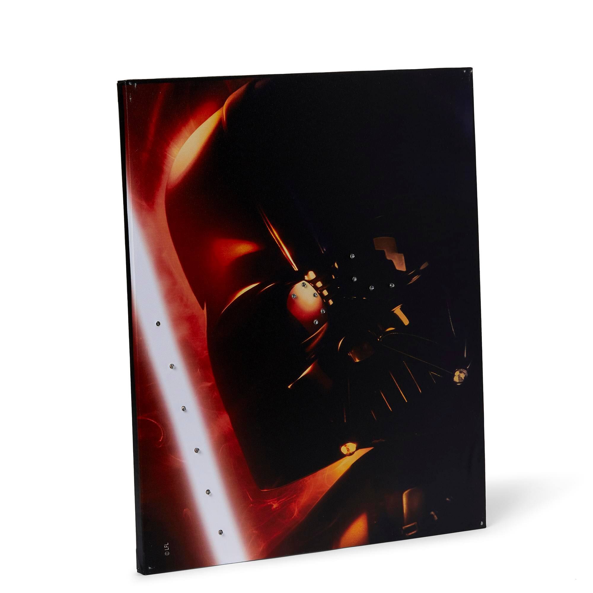 Alt View 1. Star Wars - Star Wars Illuminated Canvas Art - 23.9”x19.9” - Darth Vader - Black/Red.
