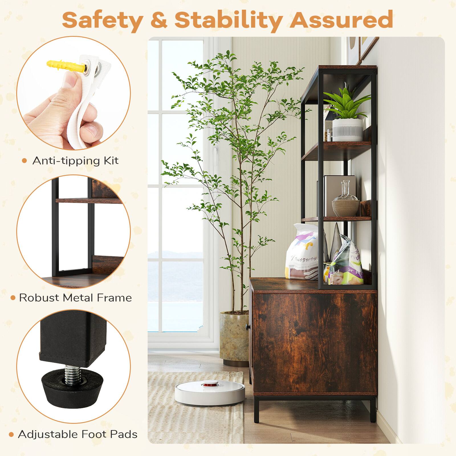 Safety & Stability Assured

- Anti-tipping Kit
- Robust Metal Frame
- Adjustable Foot Pads