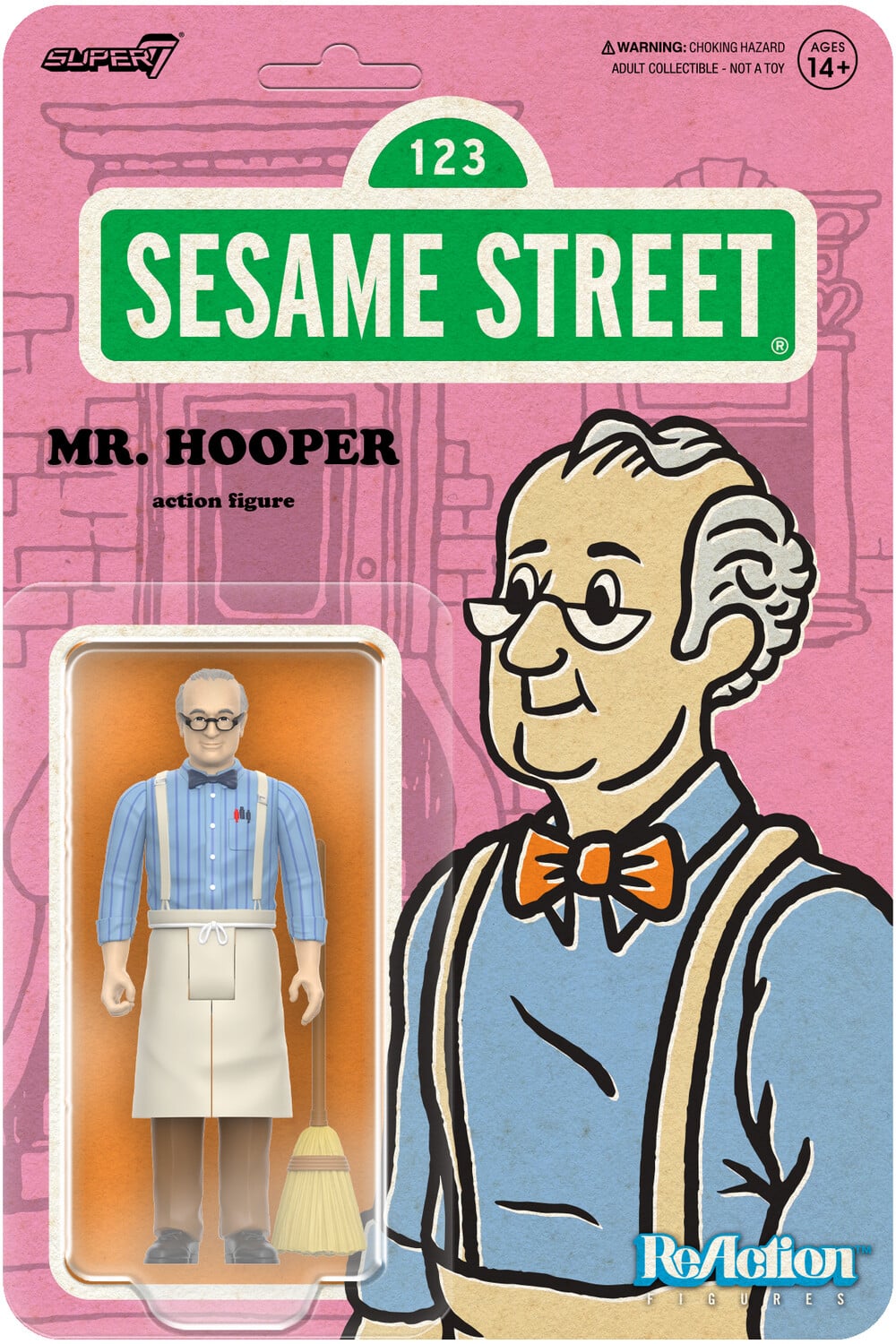Super7 - Sesame Street - ReAction Figures Wv3 - Mr. Hooper - COLLECTABLES - Multicolor