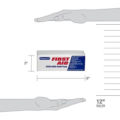 3" PyskienCAlt FIRST AID OSHA/ANSI Refill Pack 8" 12" RULER