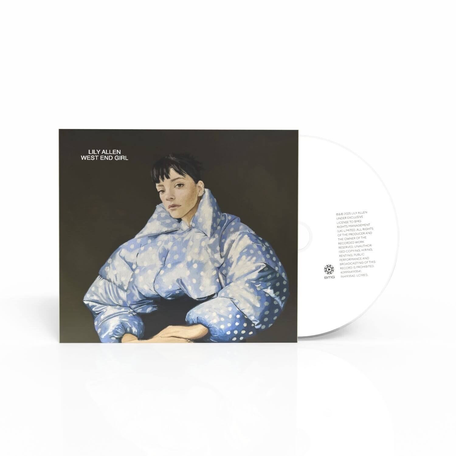 LILY ALLEN  
WEST END GIRL  

2u d BLN  
Unson ERCAAEYE LEAI t MU econ ATEMEN Lntia A maTL M PRODUCCRA AN - F Cotaln 4 y - RGURLE -L asnena eCetutu COPERA ERruk 2  
PERURMANLS AN N o es BUUCAL TEIR . PeLmaTED ee  

LILY ALLEN  
WEST END GIRL  

© 2018 LILY ALLEN  
UNDER EXCLUSIVE  
LICENSE MANAGEMENT  
BY  
LILY ALLEN  
MANAGEMENT  
AND  
LILY ALLEN  
PUBLISHING  
ALL RIGHTS RESERVED.  
UNAUTHORISED  
REPRODUCTION,  
RECORDING AND  
PERFORMANCE  
AND  
REPRODUCTION  
PROHIBITED.  

BMG  
9442-42013